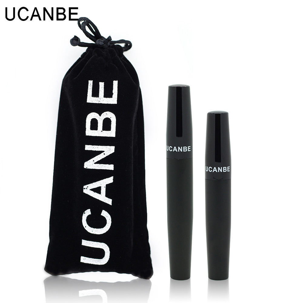 UCANBE Brand Mascara 2pcs / Set 3D Fiber Lashes Mascara Waterproof Volume Express Black Eyelashes Grower mascara