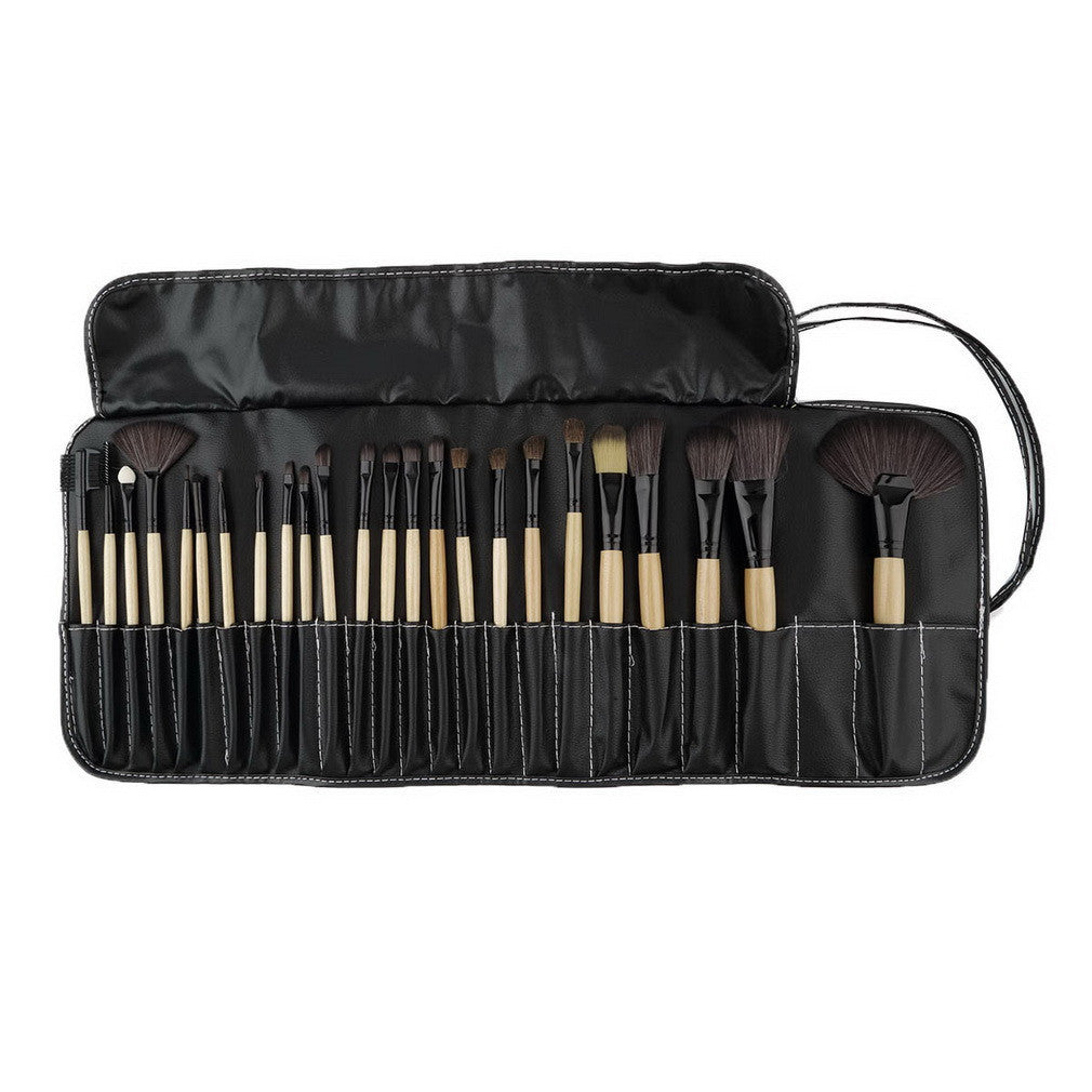 Top Quality!!! Professional 24 pcs Makeup Brush Set tools Make-up Toiletry Kit Wool Brand Make Up Brush Set Case Cosmetic brush