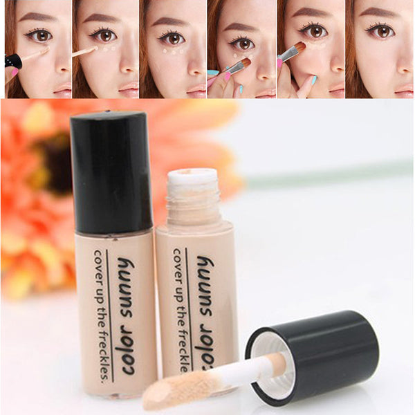 Brand COLOR SUNNY Primer Lip Eyes Black Concealer Stick Foundation Makeup Dark Eye Circle Cover Liquid Cream Concealer Hide Blemish