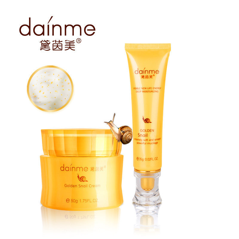 DAIYIMEI 24K Gold  VC Snail Essence Skin Care Set Whitening Moisturizing Facial Cream 50g+Dark Circle Serum Cream 35g 2pcs/set