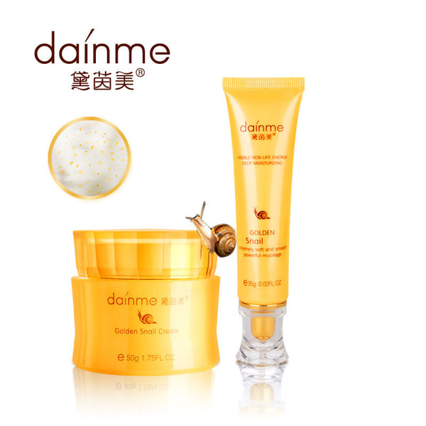 DAIYIMEI 24K Gold  VC Snail Essence Skin Care Set Whitening Moisturizing Facial Cream 50g+Dark Circle Serum Cream 35g 2pcs/set