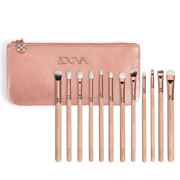 ZOEVA 8pcs Makeup Brushes Rose Golden Luxury Set Brand Make Up Tools Kit Powder Blend brushes zoeva eyeshadow