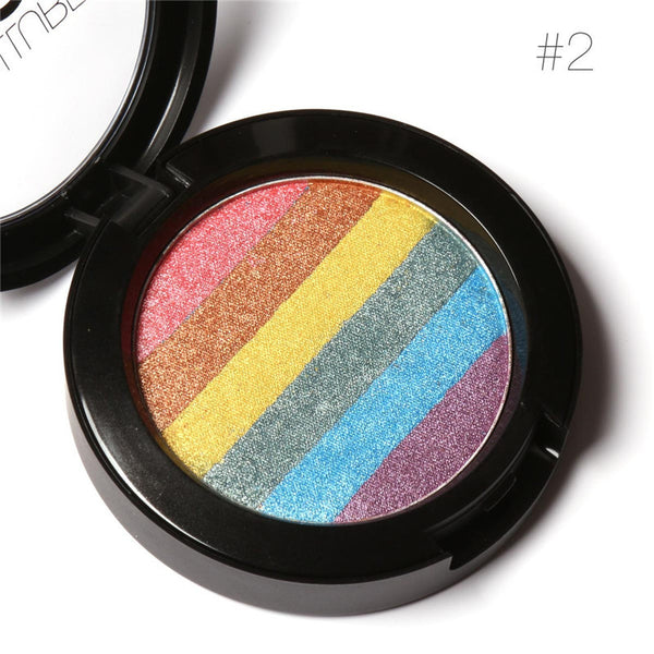 Focallure FACE Baked Mars Prism Rainbow Highlighter Makeup Palette Cosmetic Eyeshadow