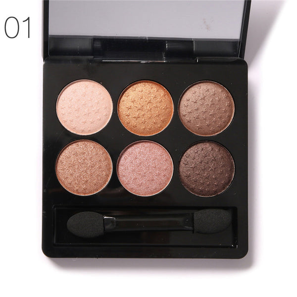 NYN High Qualtiy 6 Colors Diamond Pigment Makeup Eyeshadow Palette