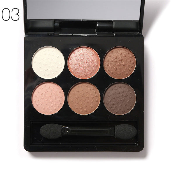 NYN High Qualtiy 6 Colors Diamond Pigment Makeup Eyeshadow Palette