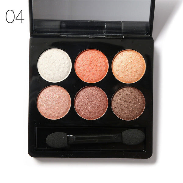 NYN High Qualtiy 6 Colors Diamond Pigment Makeup Eyeshadow Palette