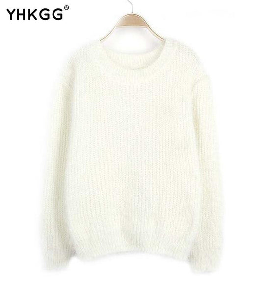 Fashionable Brand Autumn and Winter Warm O-Neck Women Pullover Long Sleeve Casual Loose Sweater