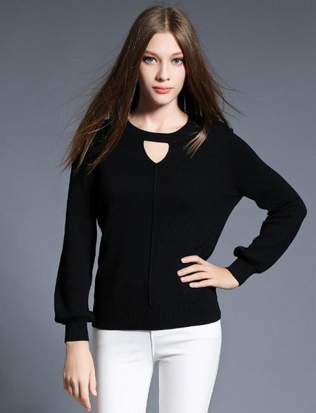 New Autumn and Winter O-neck slim women knitted sweaters and pullover