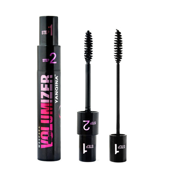 Brand VOLUMIZER Long Curling Mascara 3D Fiber Eye Lashes 1+2 MakeUp Dense Slim Extension Waterproof  Mascara