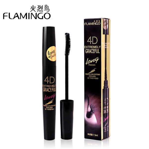 Mascara Brand New FLAMINGO Waterproof Lengthening Curling Thick Eyelash 4D Extremely Long Mascara