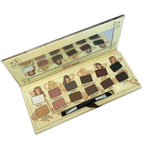 New Fashion Brand Tude Eyeshadow Palette Collection Cosmetic 12 Colors Pro Face Makeup Set Eye Shadow with Brush