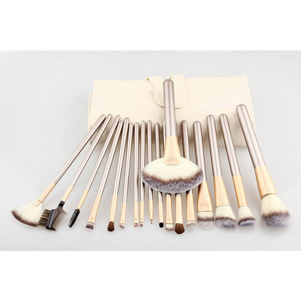 12/18/24pcs Professional Makeup Brushes Set  + Leather Case